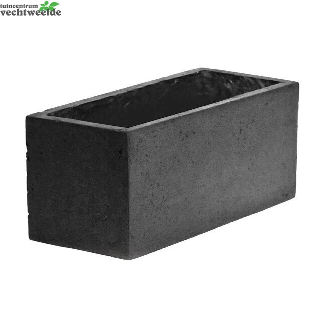 Balkonbak Clay Fibre L40 B17.2 H17.2 CM Zwart 1 Balkonbak Clay Fibre L40 B17.2 H17.2 CM Zwart
