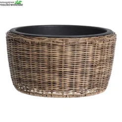 BLOEMPOT ROND GROOT BRUIN