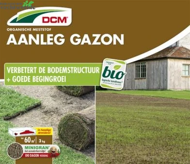 DCM Meststof Aanleg Gazon 3 Kg 2 DCM Meststof Aanleg Gazon 3 Kg - Afbeelding 2