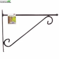 Nature Muurhaak Knop Zwart H31b39cm