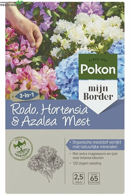 Pokon Hortensia, Rhododendron & Azalea, Mest 2,5 Kg 2 Pokon Hortensia, Rhododendron & Azalea, Mest 2,5 Kg - Afbeelding 2