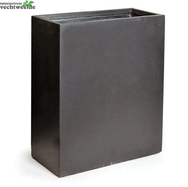 Pot Afscheiding Clay Fibre L60 B22 H72 CM Zwart 1 Pot Afscheiding Clay Fibre L60 B22 H72 CM Zwart