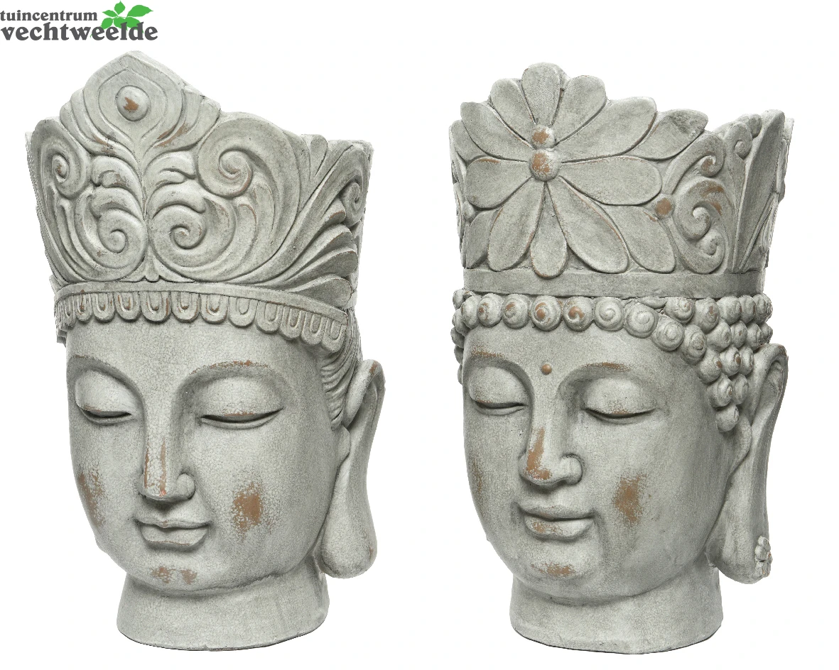 Decoris Pot Boedha Poly L23b25h36 Grey Wash Assorti Per Stuk 2 Decoris Pot Boedha Poly L23b25h36 Grey Wash Assorti Per Stuk - Afbeelding 2