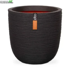 Pot Bol Rib Nl D54h52cm Zwart