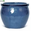 Pot Delta Rand Glazuur D38h31cm Blauw