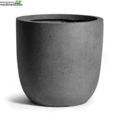 Pot Egg Clay Fibre Dia39 H38 CM Lood