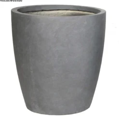 Pot Egg Hoog Clay Fibre Dia42 H52 CM Antraciet Grijs