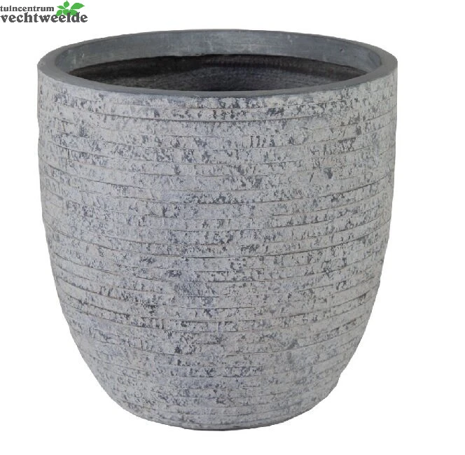 Pot Egg Utah D32h31cm Grijs 1 Pot Egg Utah D32h31cm Grijs