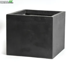 Pot Kubus Cf B44h38cm Zwart