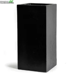 Pot Kubus Clay Fibre Hoog B40 - H80 Cm Zwart