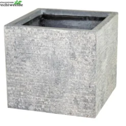 Pot Kubus Utah B35 - H32 Cm Grijs