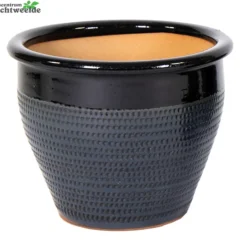 Pot Planter Relief D38 - H31cm Grijs