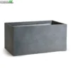 Pot Rechthoek Clay Fibre L80 B40 - H40 Cm Grijs