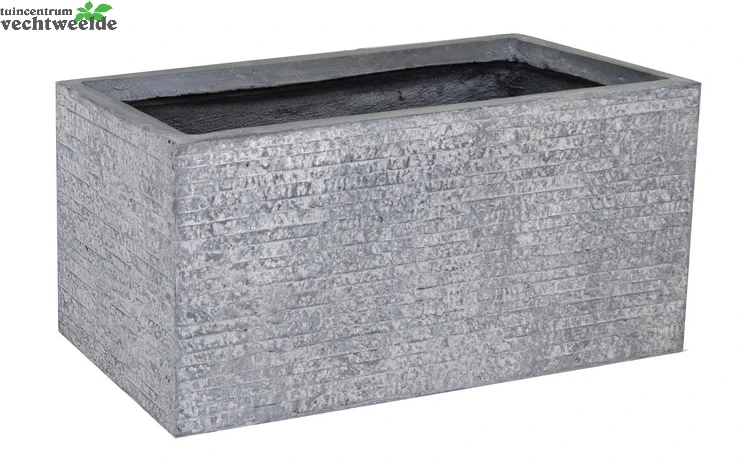 Pot Rechthoek Utah L100 - B28 - H40 Grijs 1 Pot Rechthoek Utah L100 - B28 - H40 Grijs