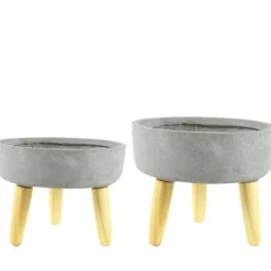 Schaal Ruth D37h27cm Lichtgrijs