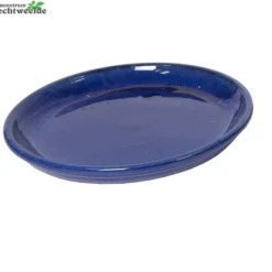 Schotel Glazed D30 - H3.5cm Blauw