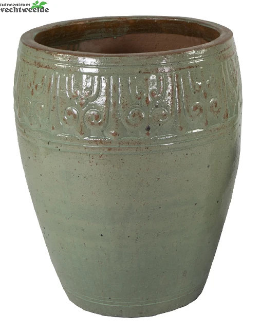 Vaas Off Glazuur D58 - H71 Groen M 1 Vaas Off Glazuur D58 - H71 Groen M